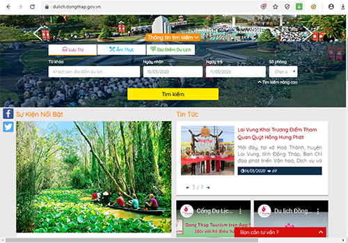 Cổng Thông tin du lịch thông minh tỉnh Đồng Tháp